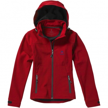 Logo trade promotional merchandise image of: Langley softshell ladies jacket, red