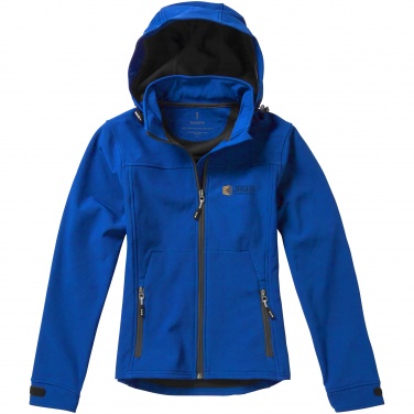 Logo trade promotional merchandise image of: Langley softshell ladies jacket, blue