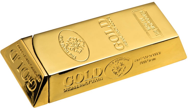 Logo trade promotional giveaways picture of: Lighter Gold Bar, gold