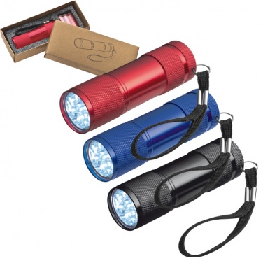 Logo trade promotional gifts picture of: Flashlight 9 LED, red