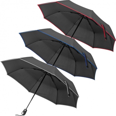 Logo trade promotional giveaways picture of: Automatic umbrella, grey/black