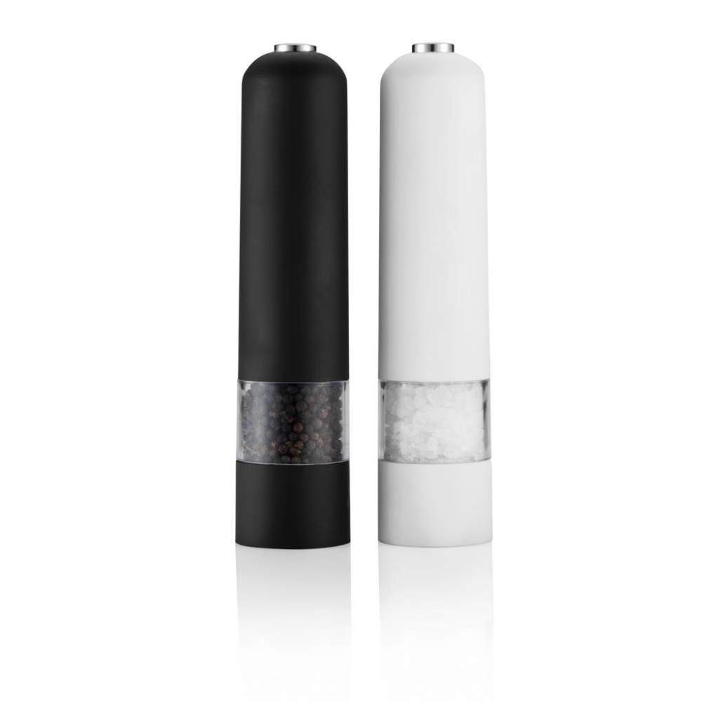 Logo trade corporate gifts picture of: Electric pepper and salt mill set, white