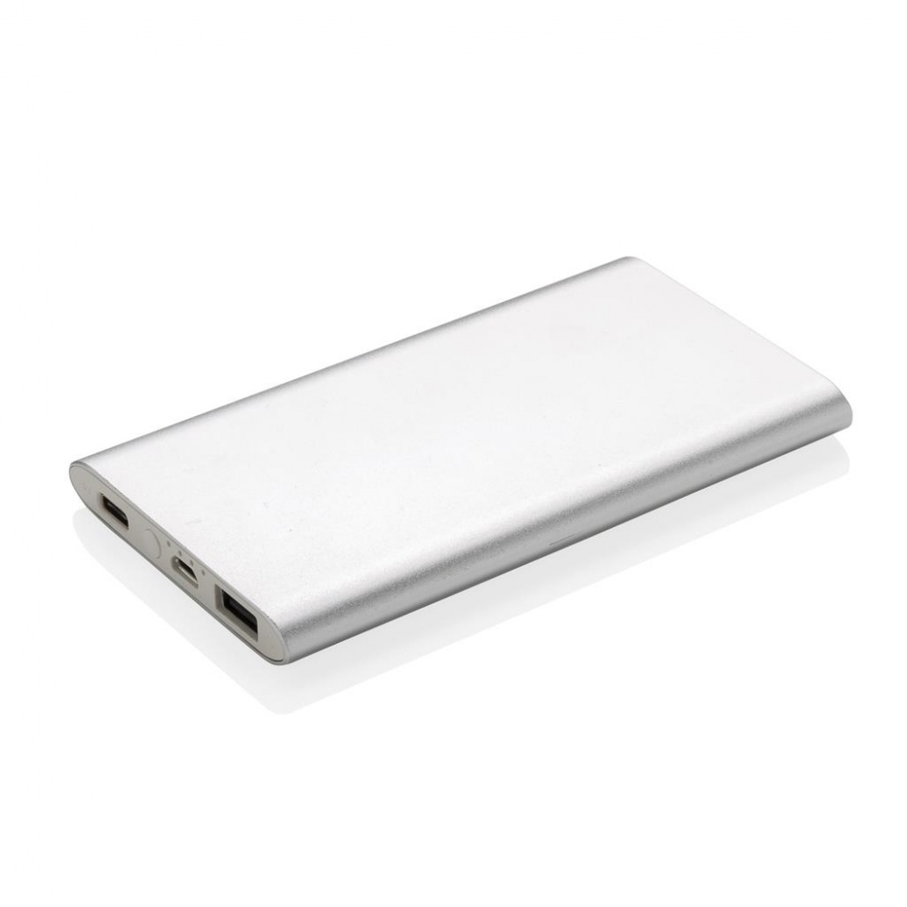 Logotrade promotional merchandise picture of: 4.000 mAh type C powerbank, silver
