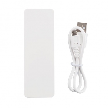Logo trade advertising products picture of: 2.500 mAh powerbank, white