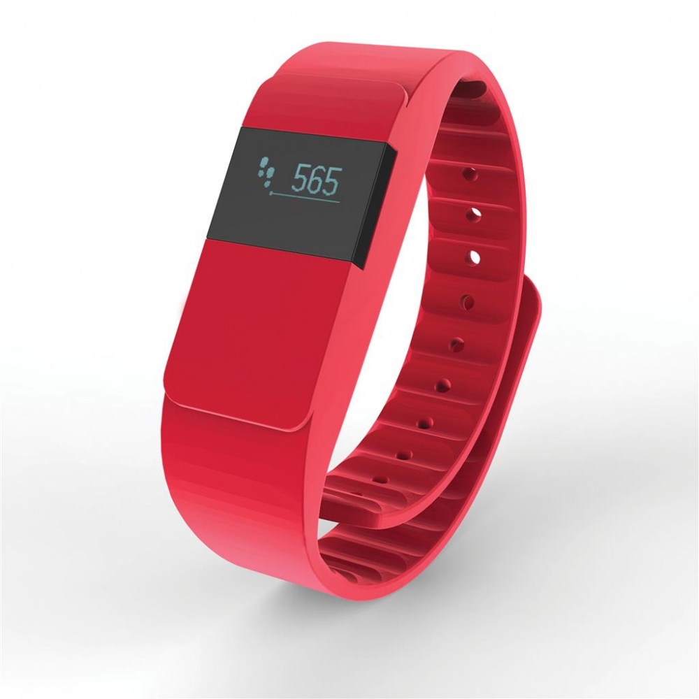 Logo trade promotional items image of: Activity tracker Keep fit, red