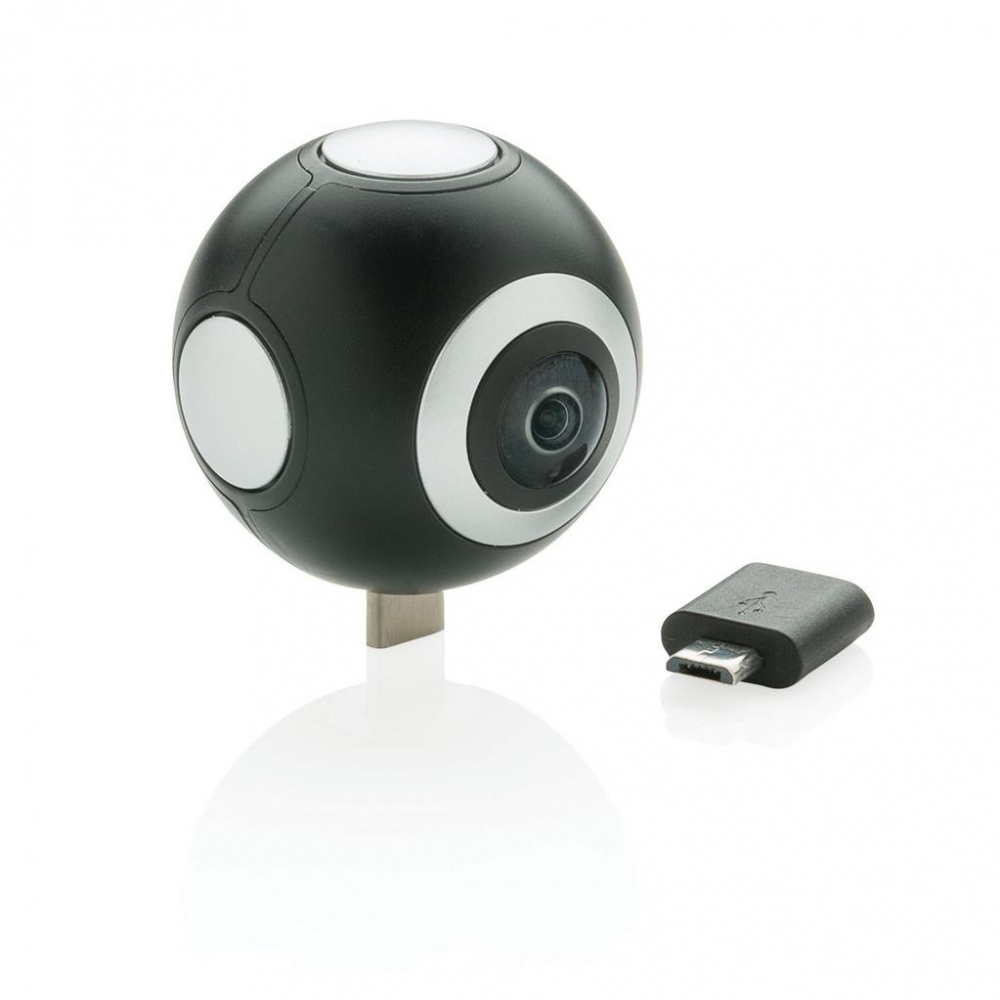 Logo trade corporate gifts image of: Dual lens 360° photo and video camera