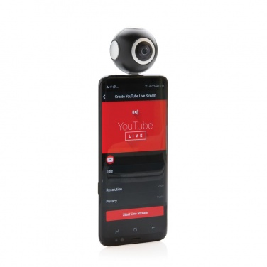 Logo trade promotional merchandise photo of: Dual lens 360° photo and video camera