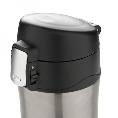 Logotrade promotional item picture of: Easy lock vacuum flask, silver/black