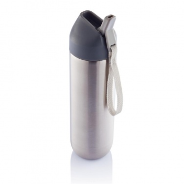 Logotrade promotional merchandise image of: Neva water bottle metal 500ml, grey/grey