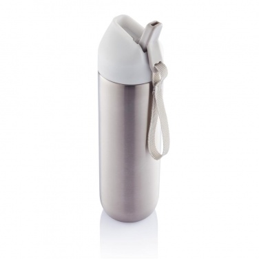 Logotrade promotional giveaway image of: Neva water bottle metal 500ml, white