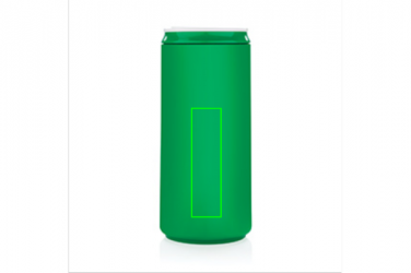 Logo trade business gifts image of: Eco can, green