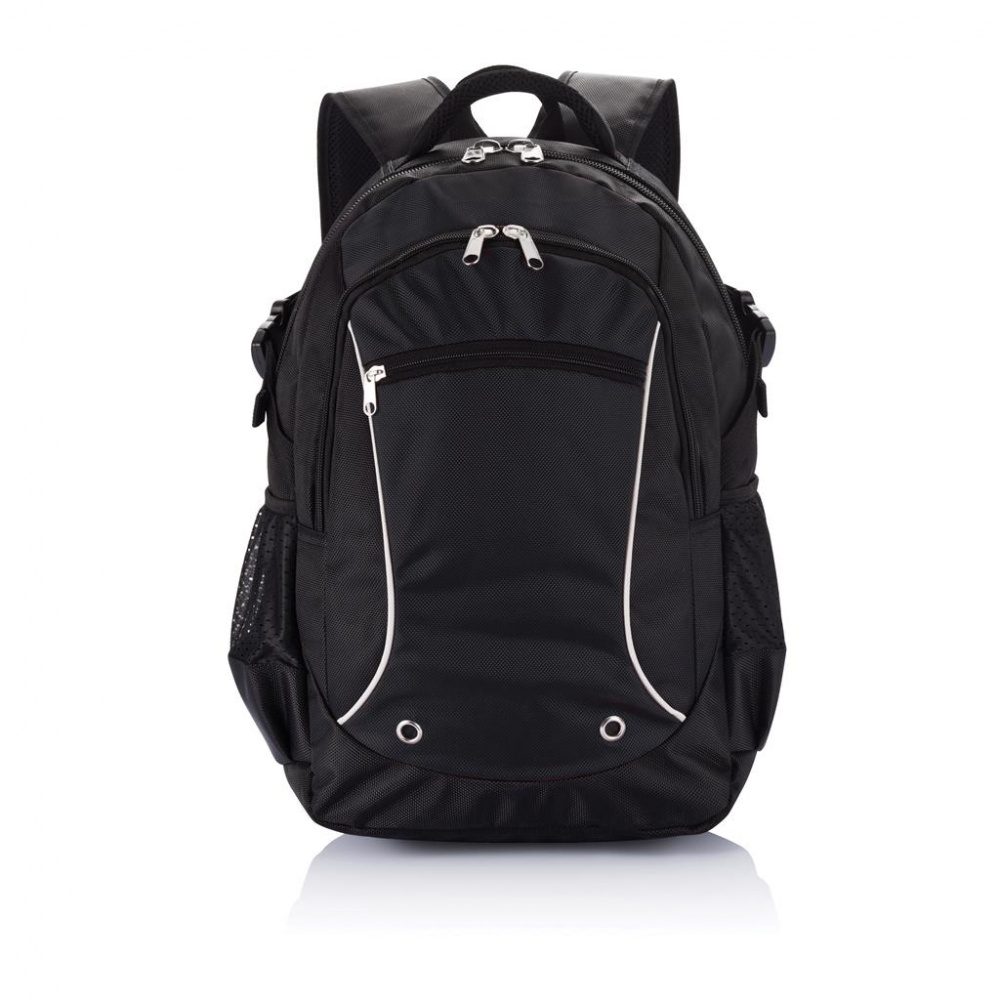 Logo trade corporate gift photo of: Denver laptop backpack PVC free, black
