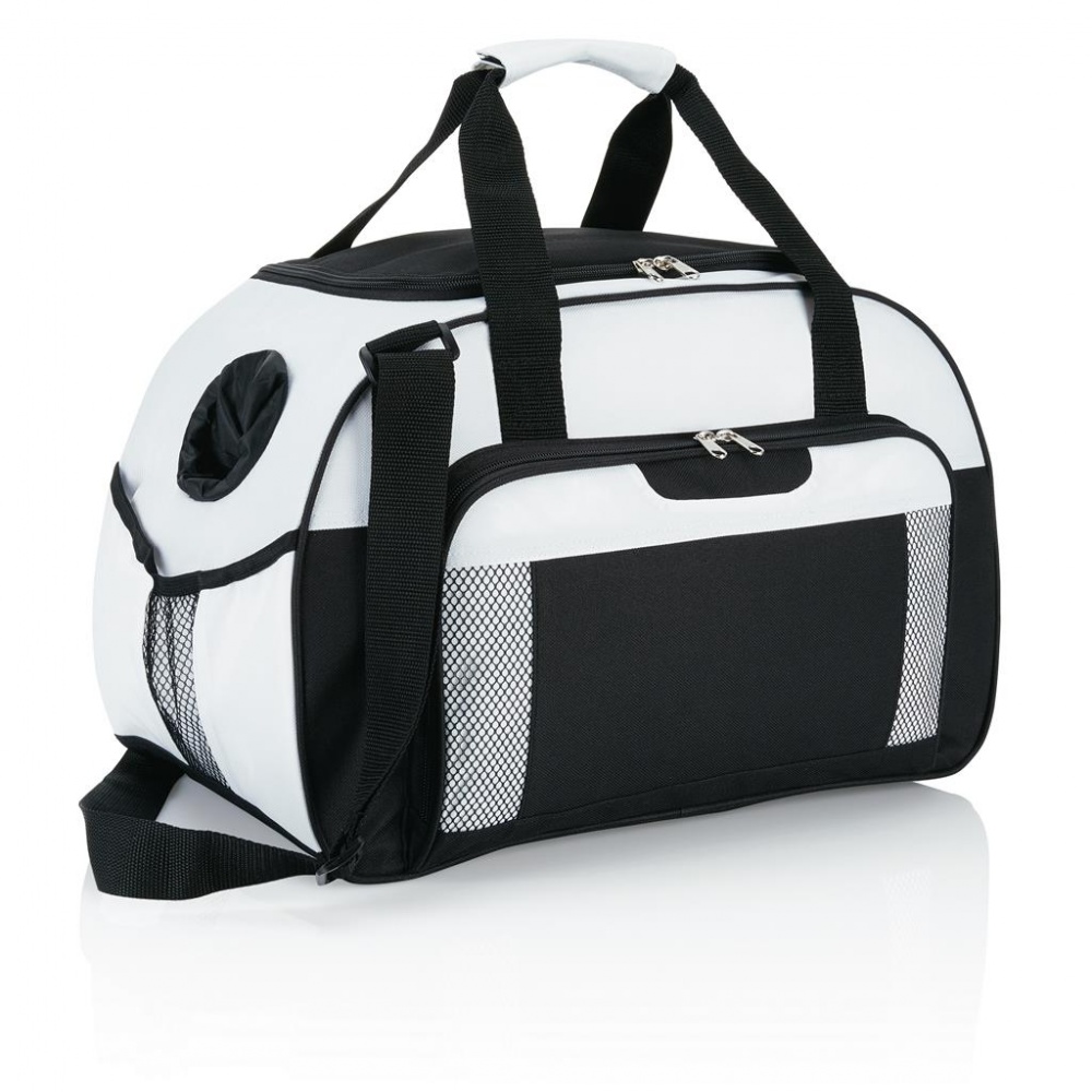 Logo trade promotional gifts picture of: Supreme weekend bag, white/black