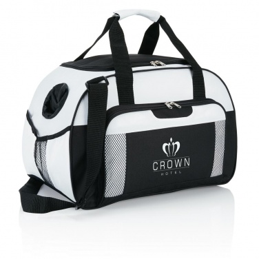 Logotrade promotional giveaway image of: Supreme weekend bag, white/black