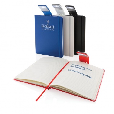 Logotrade promotional merchandise photo of: A5 Notebook & LED bookmark, red