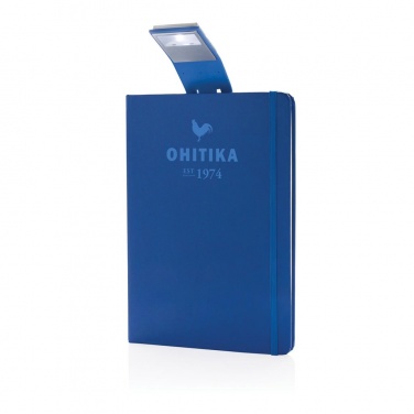 Logotrade promotional giveaway picture of: A5 Notebook & LED bookmark, blue