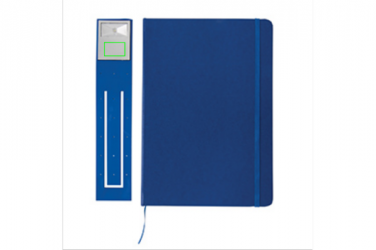 Logotrade promotional giveaway picture of: A5 Notebook & LED bookmark, blue