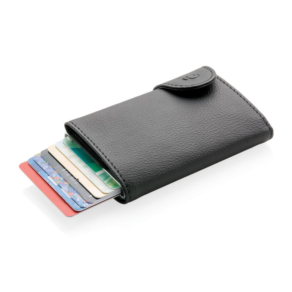 Logo trade advertising products picture of: C-Secure RFID card holder & wallet, black