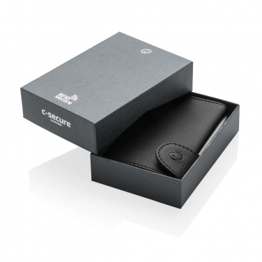 Logotrade corporate gift image of: C-Secure RFID card holder & wallet, black