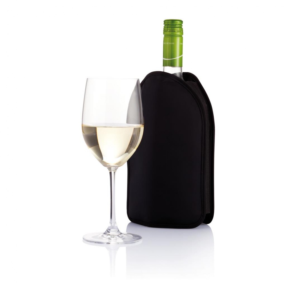 Logo trade corporate gift photo of: Wine cooler sleeve, black