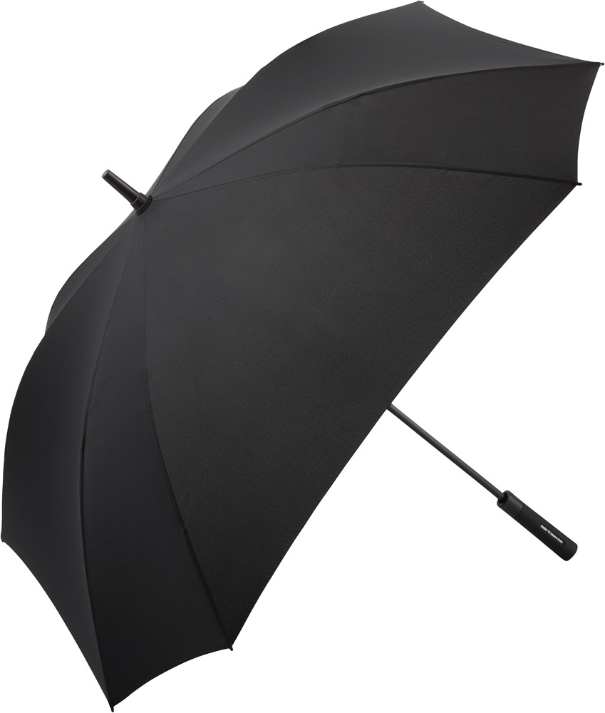Logo trade business gifts image of: AC golf umbrella Jumbo® XL Square Color, Black