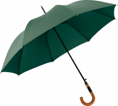 Umbrella dark green color with wooden hook