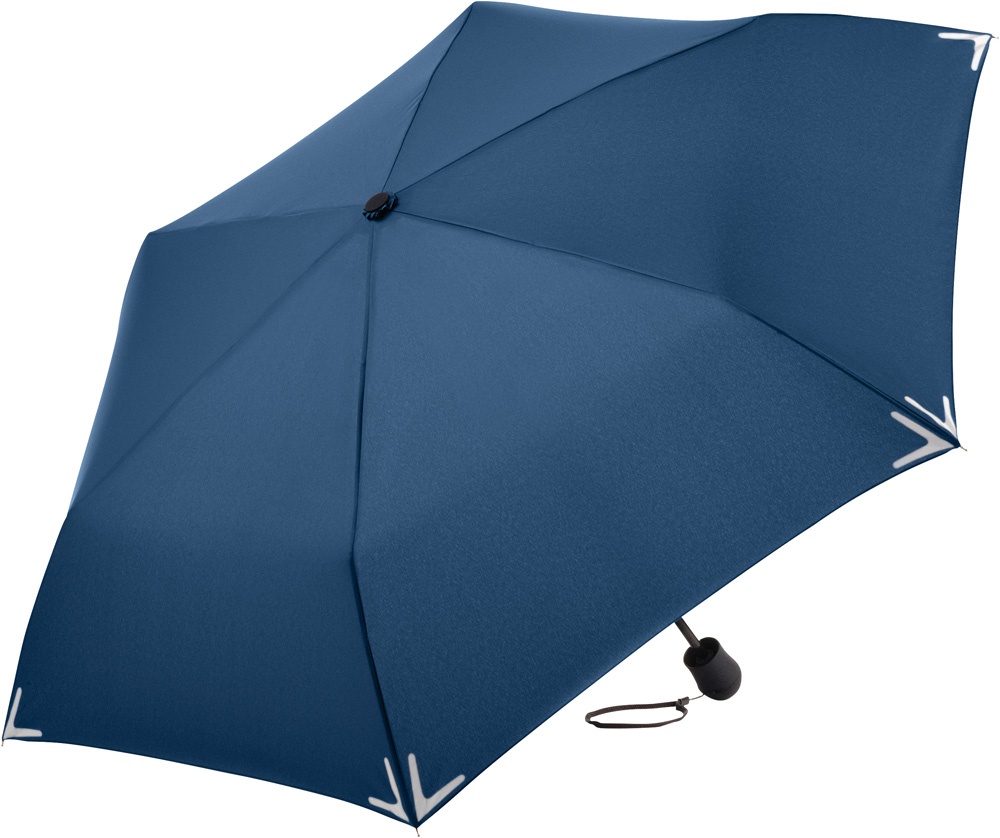Logo trade advertising products image of: Mini umbrella Safebrella® LED light 5171, Blue