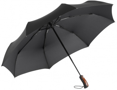 Logo trade promotional giveaways image of: AOC oversize mini umbrella Stormmaster, black