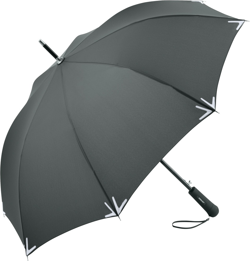 Logotrade promotional giveaway picture of: AC regular umbrella Safebrella® LED, grey