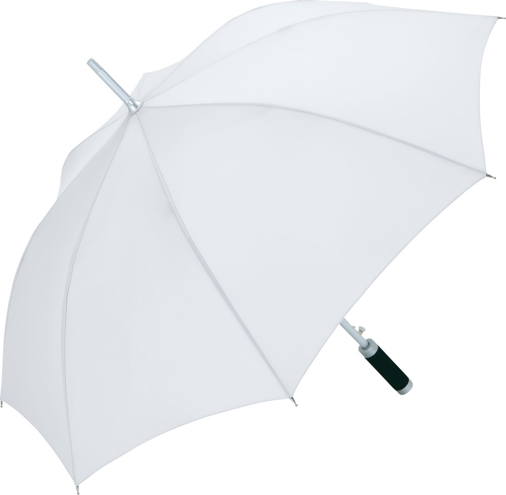 Logo trade promotional giveaways picture of: AC alu regular umbrella Windmatic, white