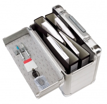 Logo trade promotional merchandise picture of: Aluminium trolley Office, silver