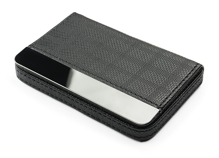Logo trade promotional products picture of: Business card holder LARISS BLACK, black
