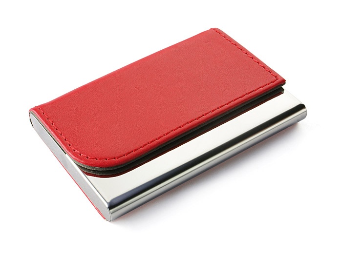 Logo trade promotional items picture of: Business card holder TIVAT, Red