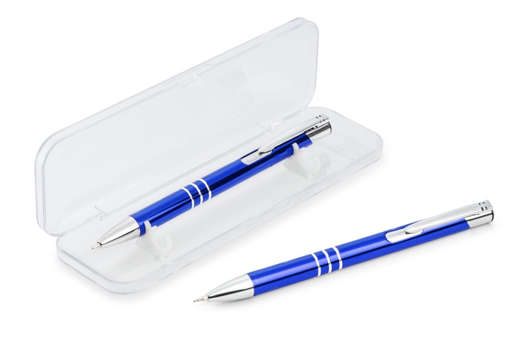 Logotrade promotional giveaway picture of: Writing set KALIPSO, blue