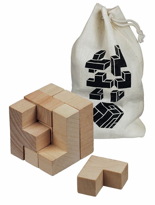 Logotrade corporate gift picture of: Puzzle game CUBE, Beige
