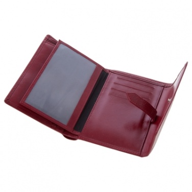 Logotrade promotional item image of: Mauro Conti leather wallet for women, red