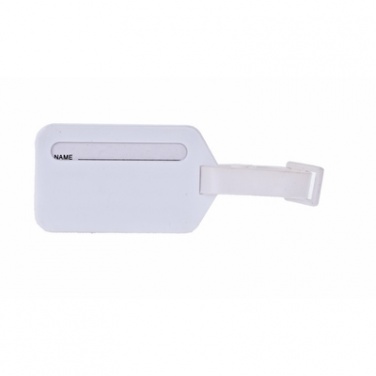 Logo trade promotional items picture of: Luggage tag, White