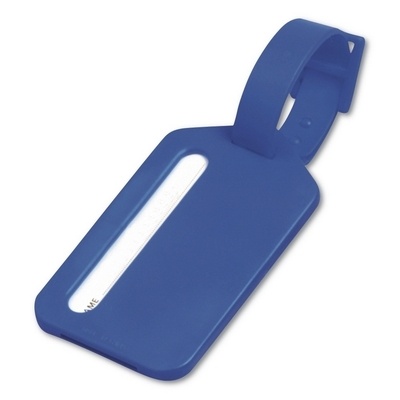 Logo trade promotional products image of: Luggage tag, Blue