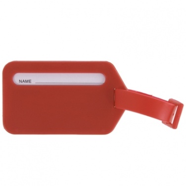Logo trade advertising products picture of: Luggage tag, Red