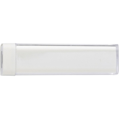 Logo trade promotional products image of: Power bank 2200 mAh, White