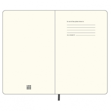 Logo trade promotional products picture of: Moleskine large notebook, lined pages, hard cover, black
