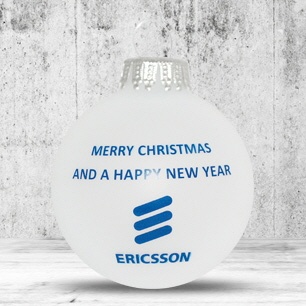 Logotrade advertising products photo of: Christmas ball with 1 color logo, 8 cm