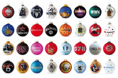 Logo trade advertising products image of: Christmas ball with 4-5 color logo 7 cm