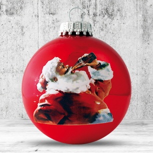 Logotrade promotional product image of: Christmas ball with 4-5 color logo 8 cm