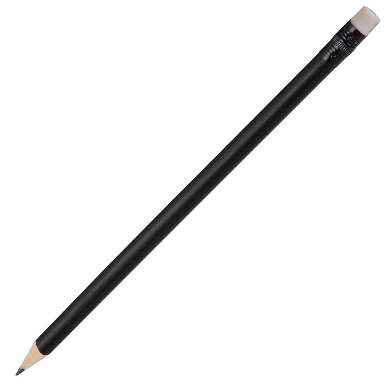 Logotrade promotional products photo of: Wooden pencil, white/black
