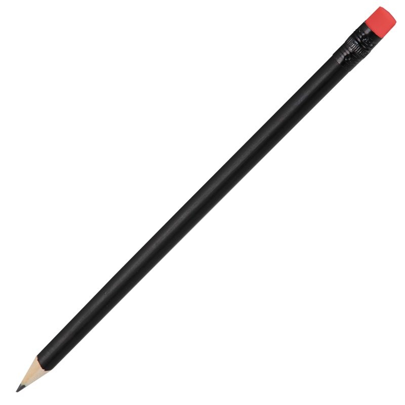 Logotrade advertising products photo of: Wooden pencil, red/black