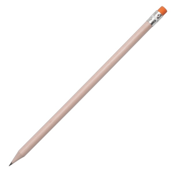 Logotrade promotional item picture of: Wooden pencil, orange/ecru