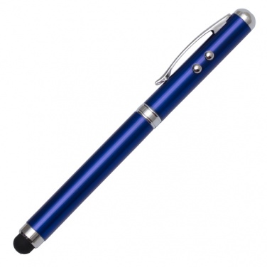 Logotrade corporate gift picture of: Supreme ballpen with laser pointer - 4 in 1, blue