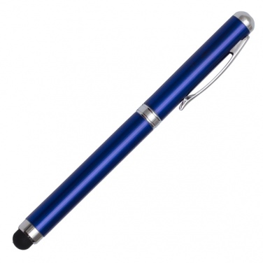 Logotrade promotional item picture of: Supreme ballpen with laser pointer - 4 in 1, blue