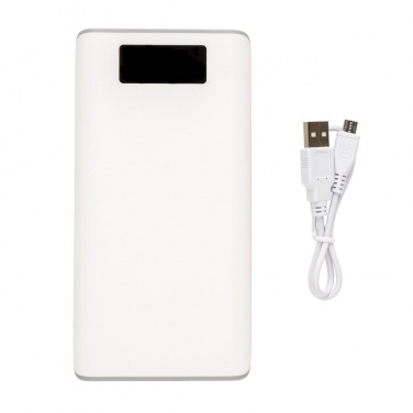 Logotrade advertising products photo of: 20.000 mAh powerbank with display, white